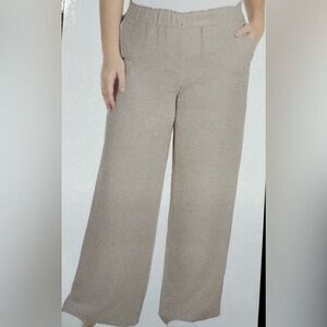 NWT Hillary Radley Women’s Khaki Tan Pull On High Rise Wide Leg Casual Pants- XL